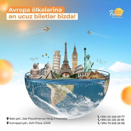 “FlyBlast Travel and Tours” vebsayt layihəsi 🏝 Əməkdaşlıq: @flyblast_travel_agency